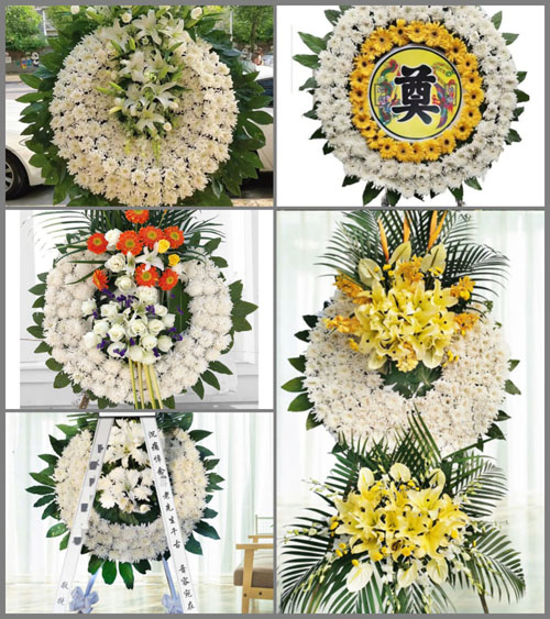 山西忻州五台县沟南乡化龙岗村花圈速递